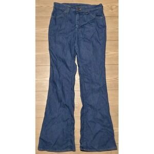 True Vintage Womens M.R. Mr LEE Jeans Blue Size 28 T Tall 30x32 Bell Bottoms